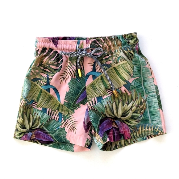 Palma Swim 2T Palm Print Swim Trunks - Picture 1 of 2